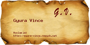 Gyura Vince névjegykártya